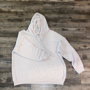 Lightweight pale pink POL hoodie sweater top size S